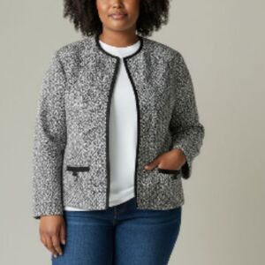 🌹Rafael Sport Black and White Animal Print Jacket sz XL